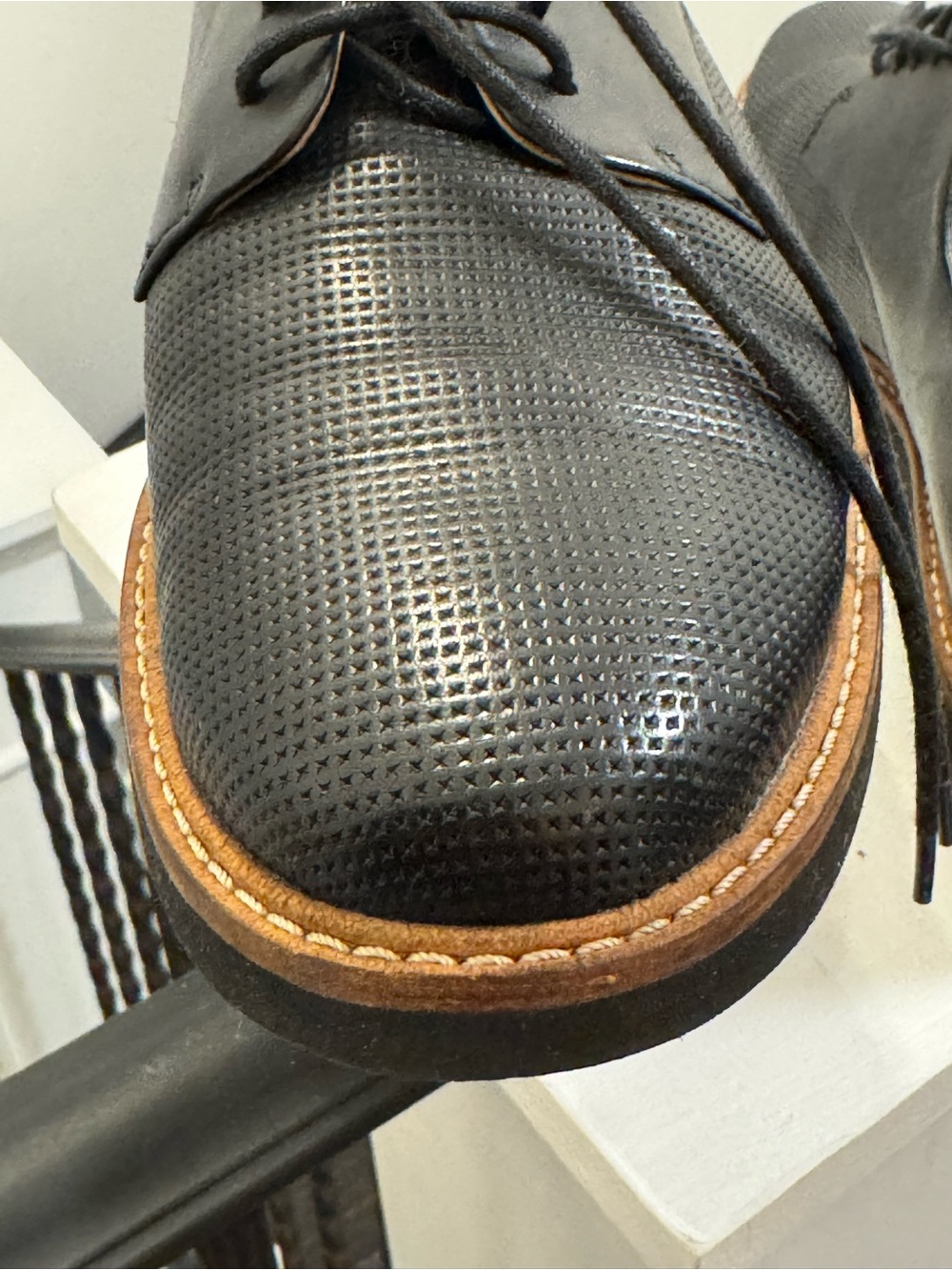 Clarks Artisan Leather Perforated Oxfords with Brown Welt - Picture 5 of 6